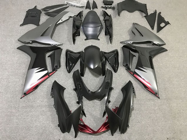 Venta Carenados Moto Suzuki GSXR 600 / GSXR 750 2011-2024 - Gris Plata Negro Brillante