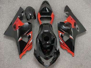 Venta Carenados Moto Suzuki GSXR 600 / GSXR 750 2004-2005 - Negro Brillante Rojo