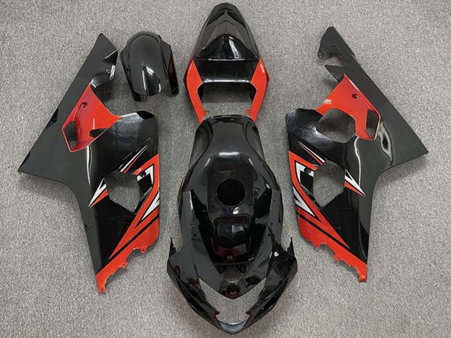 Venta Carenados Moto Suzuki GSXR 600 / GSXR 750 2004-2005 - Negro Brillante Rojo