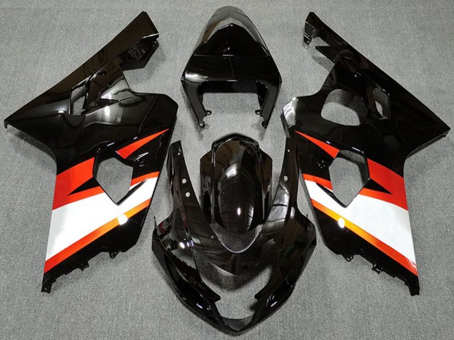 Venta Carenados Moto Suzuki GSXR 600 / GSXR 750 2004-2005 - Negro Brillante Naranja Blanco