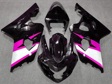 Venta Carenados Moto Suzuki GSXR 600 / GSXR 750 2004-2005 - Negro Brillante Rosa Blanco