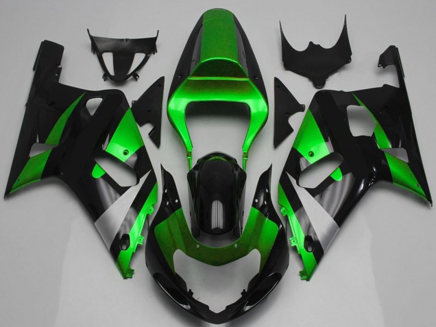 Venta Carenado Moto Suzuki GSXR 600 / GSXR 750 2001-2003 - Verde Plata Negro Brillante