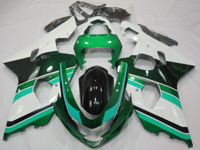 Venta Carenados Moto Suzuki GSXR 600 / GSXR 750 2004-2005 - Verde Brillante Verde Blanco