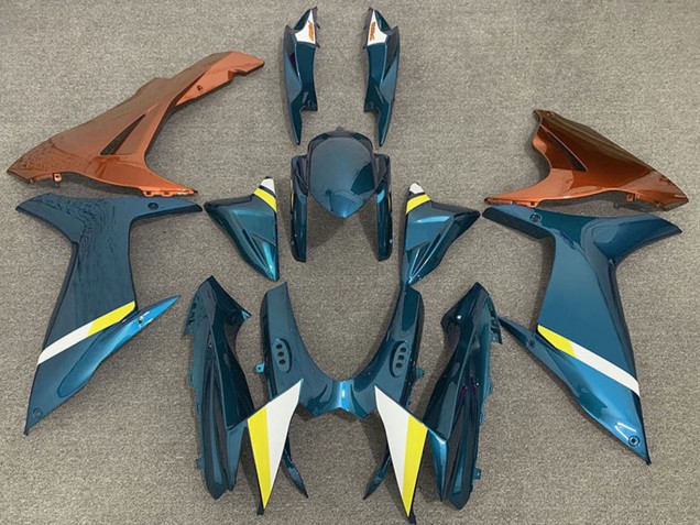 Venta Carenados Moto Suzuki GSXR 600 / GSXR 750 2011-2024 - Azul Claro Naranja Blanco Amarillo