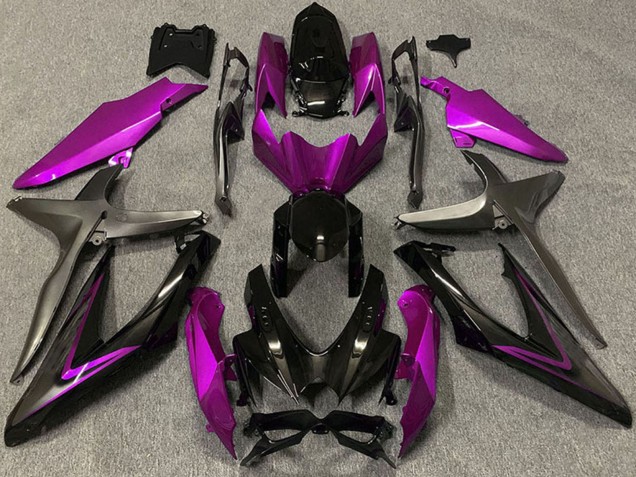 Venta Carenados Moto Suzuki GSXR 600 / GSXR 750 2008-2010 - Rosa Negro Brillante Negro Mate