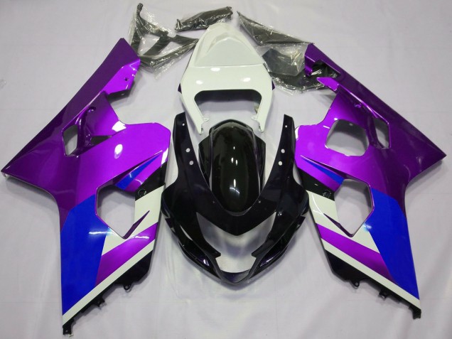 Venta Carenados Moto Suzuki GSXR 600 / GSXR 750 2004-2005 - Blanco Púrpura Azul Negro Brillante