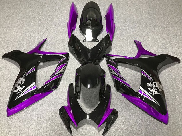 Venta Carenado Moto Suzuki GSXR 600 / GSXR 750 2006-2007 - Púrpura Negro Brillante