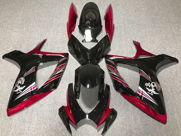 Venta Carenado Moto Suzuki GSXR 600 / GSXR 750 2006-2007 - Rojo Negro Brillante