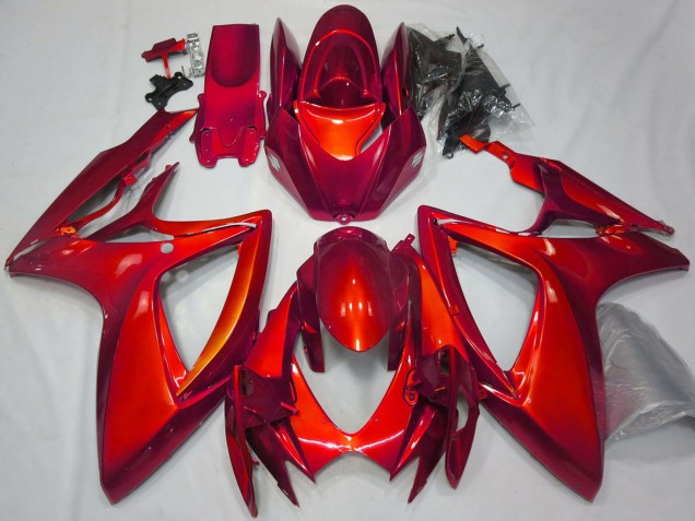 Venta Carenados Moto Suzuki GSXR 600 / GSXR 750 2006-2007 - Rojo Brillante Plain