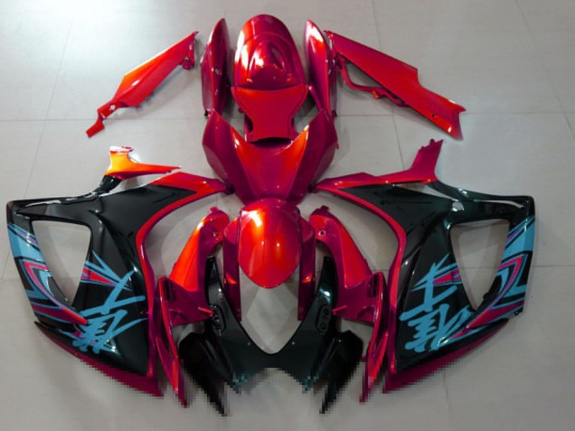 Venta Carenados Moto Suzuki GSXR 600 / GSXR 750 2006-2007 - Rojo Negro Azul Claro