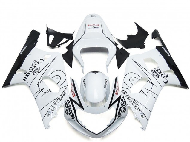 Venta Carenado Moto Suzuki GSXR 600 / GSXR 750 2001-2003 - Blanco Negro Corona Alstare