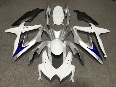 Venta Carenados Moto Suzuki GSXR 600 / GSXR 750 2008-2010 - Blanco Plata Azul Negro Mate
