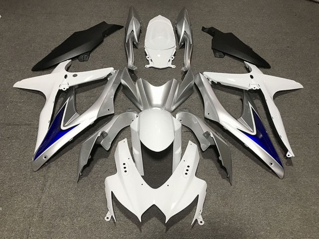 Venta Carenados Moto Suzuki GSXR 600 / GSXR 750 2008-2010 - Blanco Plata Azul Negro Mate