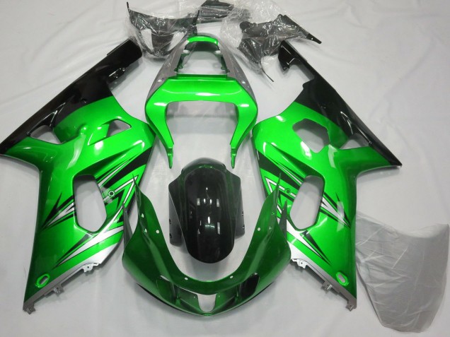 Venta Carenados Moto Suzuki GSXR 600 / GSXR 750 2001-2003 - Verde Plata Negro Brillante