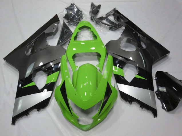 Venta Carenado Moto Suzuki GSXR 600 / GSXR 750 2004-2005 - Verde Plata Negro Brillante