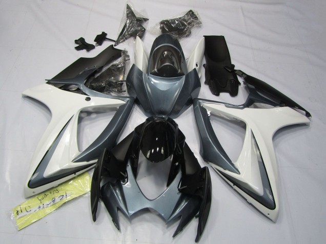 Venta Carenados Moto Suzuki GSXR 600 / GSXR 750 2006-2007 - Blanco Gris Negro Brillante