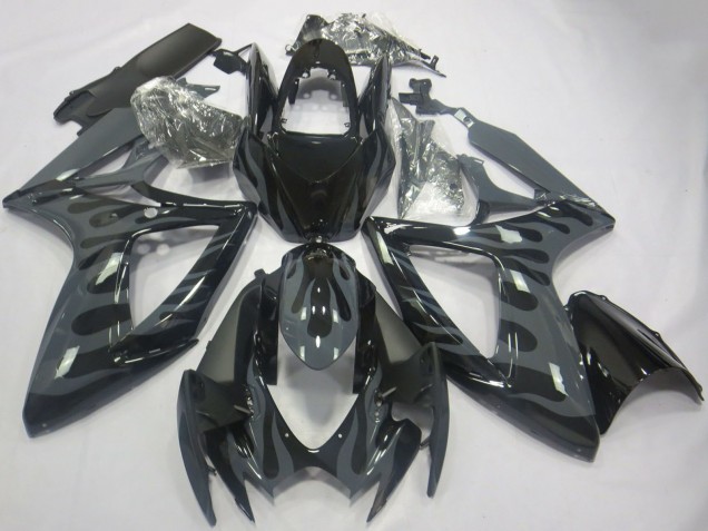 Venta Carenados Moto Suzuki GSXR 600 / GSXR 750 2006-2007 - Gris Negro Llama