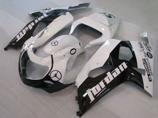 Venta Carenados Moto Suzuki GSXR 600 / GSXR 750 2001-2003 - Blanco Negro Brillante Jordan Michelin