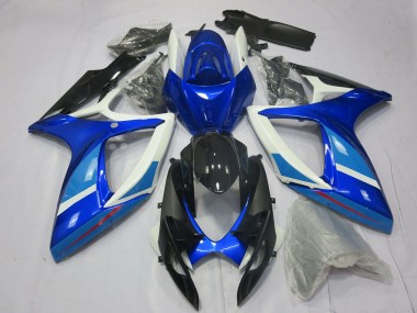 Venta Carenado Moto Suzuki GSXR 600 / GSXR 750 2006-2007 - Blanco Azul Negro Brillante