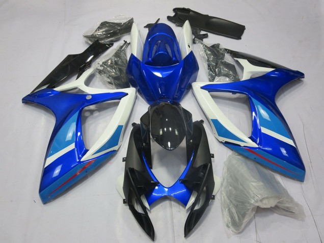 Venta Carenado Moto Suzuki GSXR 600 / GSXR 750 2006-2007 - Blanco Azul Negro Brillante