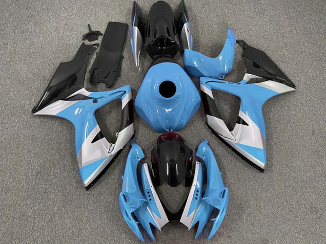Venta Carenados Moto Suzuki GSXR 600 / GSXR 750 2006-2007 - Azul Claro Blanco Negro Brillante