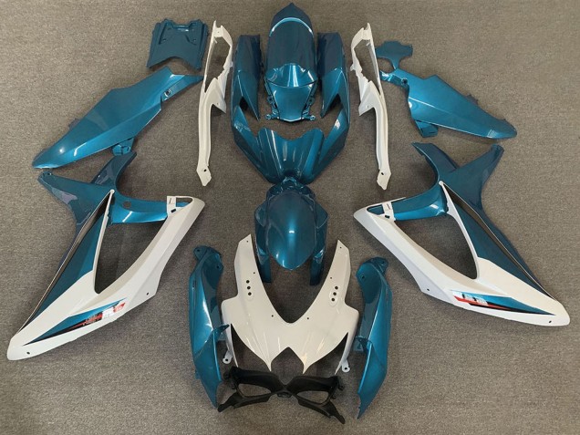 Venta Carenados Moto Suzuki GSXR 600 / GSXR 750 2008-2010 - Blanco Azul Claro OEM Estilo