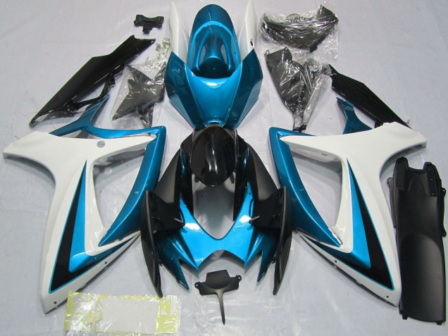 Venta Carenados Moto Suzuki GSXR 600 / GSXR 750 2006-2007 - Blanco Azul Negro Brillante