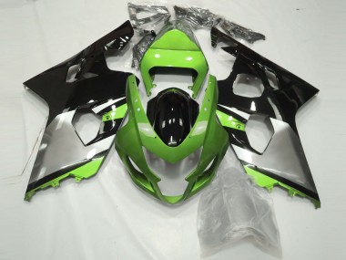 Venta Carenados Moto Suzuki GSXR 600 / GSXR 750 2004-2005 - Verde Plata Negro Brillante