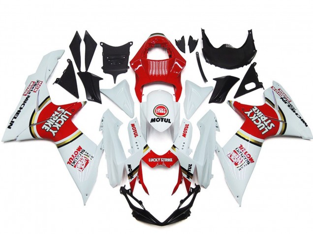 Venta Carenados Moto Suzuki GSXR 600 / GSXR 750 2011-2024 - Blanco Rojo Motul Lucky Strike