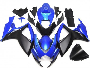 Venta Carenados Moto Suzuki GSXR 600 / GSXR 750 2006-2007 - Azul Negro Mate OEM Estilo
