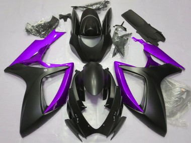 Venta Carenados Moto Suzuki GSXR 600 / GSXR 750 2006-2007 - Negro Mate Púrpura