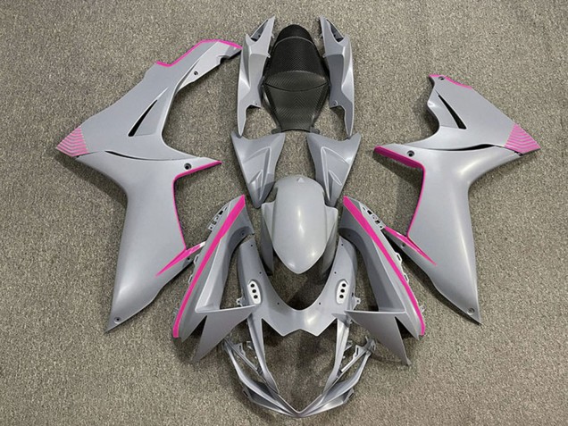 Venta Carenados Moto Suzuki GSXR 600 / GSXR 750 2011-2024 - Nardo Gris Mate Rosa Accents