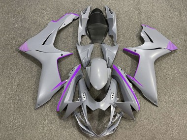 Venta Carenados Moto Suzuki GSXR 600 / GSXR 750 2011-2024 - Nardo Gris Mate Púrpura Accents