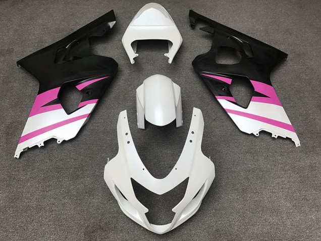 Venta Carenados Moto Suzuki GSXR 600 / GSXR 750 2004-2005 - Blanco Rosa Negro Mate