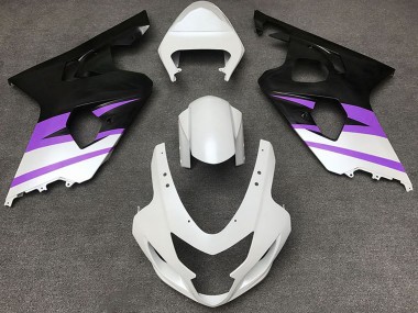 Venta Carenados Moto Suzuki GSXR 600 / GSXR 750 2004-2005 - Blanco Púrpura Negro Mate