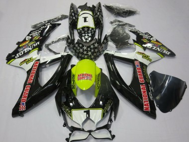 Venta Carenados Moto Suzuki GSXR 600 / GSXR 750 2008-2010 - Blanco Amarillo Rojo Negro National Guard