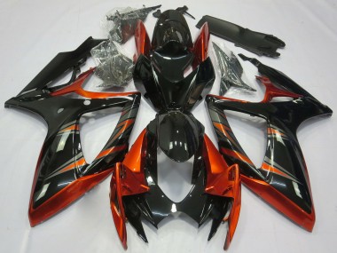 Venta Carenados Moto Suzuki GSXR 600 / GSXR 750 2006-2007 - Naranja Negro Brillante