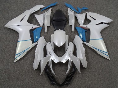 Venta Carenados Moto Suzuki GSXR 600 / GSXR 750 2011-2024 - Blanco Perla Azul Claro