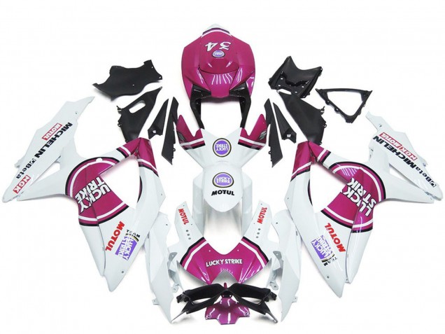 Venta Carenados Moto Suzuki GSXR 600 / GSXR 750 2008-2010 - Blanco Rosa Motul Lucky Strike 34