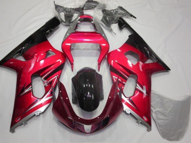 Venta Carenados Moto Suzuki GSXR 600 / GSXR 750 2001-2003 - Rojo Plata Negro Brillante