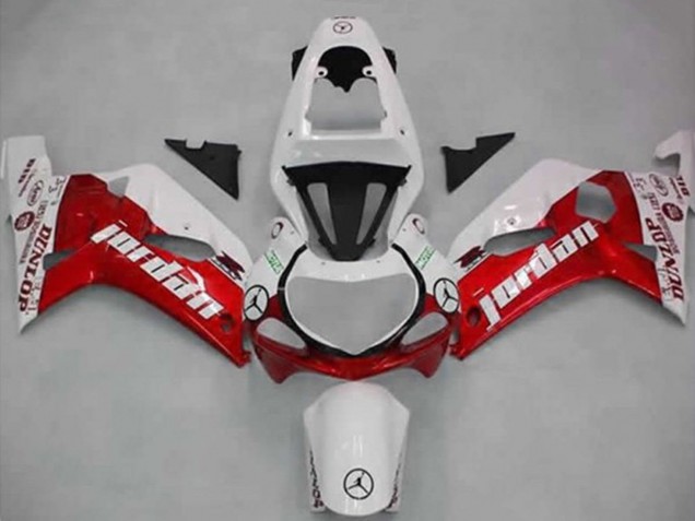Venta Carenados Moto Suzuki GSXR 600 / GSXR 750 2001-2003 - Blanco Rojo Jordan Dunlop