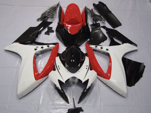 Venta Carenados Moto Suzuki GSXR 600 / GSXR 750 2006-2007 - Rojo Blanco Negro Brillante