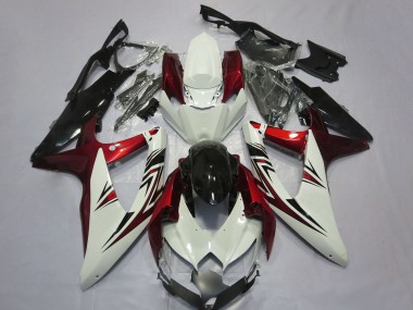 Venta Carenados Moto Suzuki GSXR 600 / GSXR 750 2008-2010 - Blanco Rojo Negro Brillante