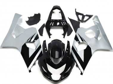Venta Carenados Moto Suzuki GSXR 600 / GSXR 750 2004-2005 - Blanco Negro Brillante OEM Estilo