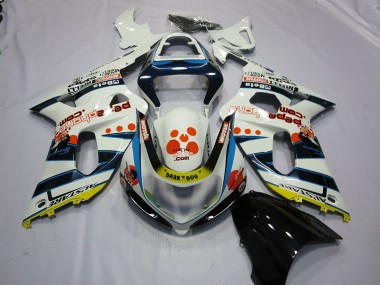 Venta Carenados Moto Suzuki GSXR 600 / GSXR 750 2001-2003 - Blanco Azul Rojo Amarillo Spots