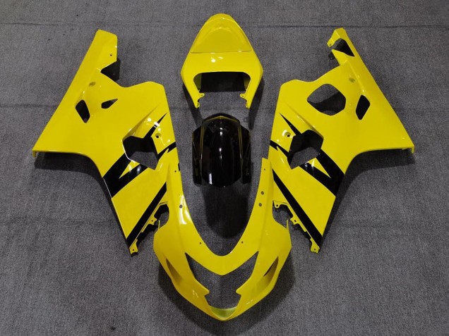 Venta Carenados Moto Suzuki GSXR 600 / GSXR 750 2004-2005 - Amarillo Negro Brillante OEM Estilo