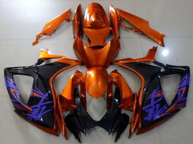 Venta Carenados Moto Suzuki GSXR 600 / GSXR 750 2006-2007 - Naranja Negro Brillante Azul
