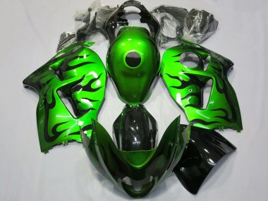 Venta Carenado Moto Suzuki GSXR 1300 1996-2007 - Verde Negro Llama