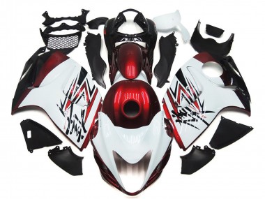 Venta Carenados Moto Suzuki GSXR 1300 2008-2020 - Blanco Brillante Rojo Profundo