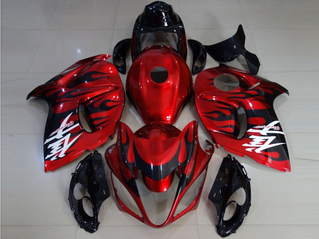 Venta Carenados Moto Suzuki GSXR 1300 2008-2020 - Rojo Negro Llama